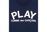  Comme Des Garcons Play Logo Print Tee Navy 