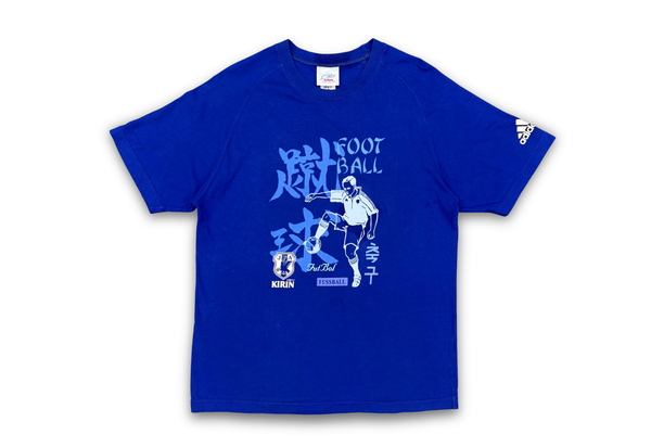  Vintage 2002 adidas Kirin Japan Football Graphic Tee 