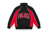  Palace Courtside 1/4 Zip Top Black/Truest Red 