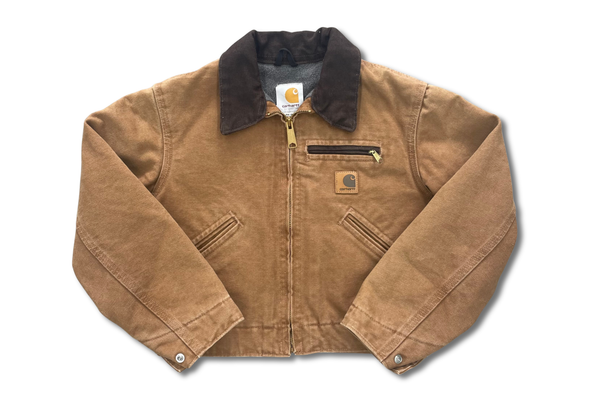  Vintage Carhartt YYJ97 Detroit Blanket Lined Brown Jacket 