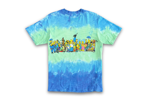  Liquid Blue x Universal Studios The Simpsons Tie Dye Blue Tee 