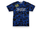  BAPE A Bathing Ape Color Camo Blue Tee 