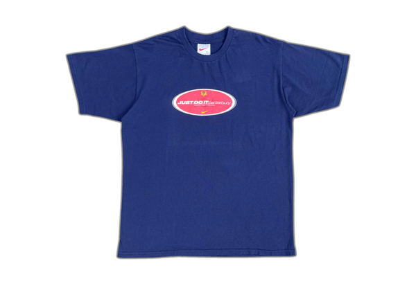  Vintage 90s Just Do It Oval Logo Tee Navy 