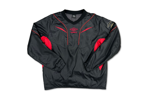  Vintage Umbro Pro-Training Puff V Neck Sweater Black 