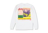  Stussy Palm Desert Pigment Dyed Long Sleeve White Tee 