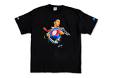  Hanes Heavyweight Alex Ross Art Brack Obama Superman Black Tee 