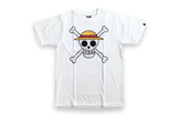  One Piece × BAPE camo Luffy flag mark White Tee  A Bathing Ape 