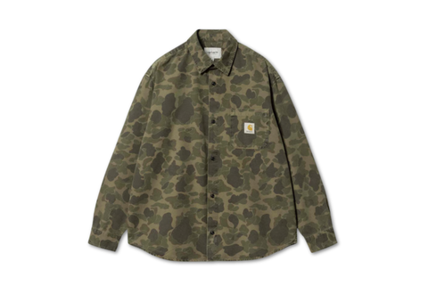  Carhartt WIP L/S Duck Shirt Camo Duck Green / Office Green 