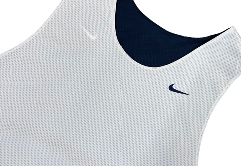  Vintage Nike Swoosh Logo Reversible Jersey White/Blue 