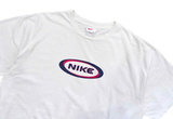  Vintage 00s Nike Oval Spell Out Graphic Tee White 