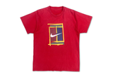  Vintage 90s Nike Court Tennis Big Logo Tee Red 