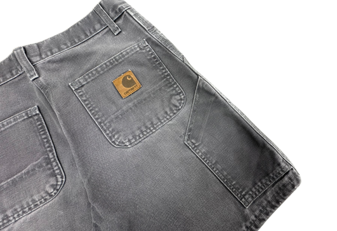  Vintage 90s Carhartt Carpenter Cotton Gray Duck Canvas Shorts 