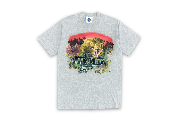  Vintage Universal Studio Hollywood Jurassic World Grey Tee 