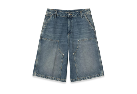  Carhartt WIP W' Nixon Double Knee Short Blue Grind Wash 