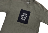  Anti Social Social Club Box Logo Tee Olive 