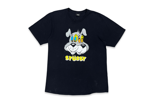  Stussy Twins Dogs Black Tee 