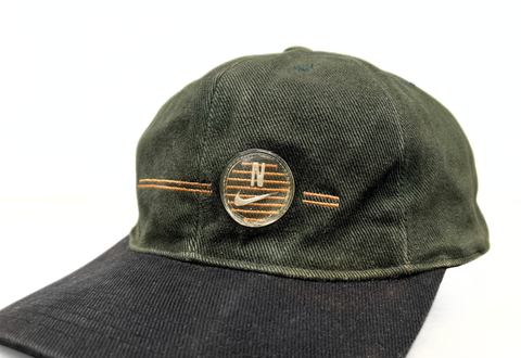  Vintage Nike OSFA Forest Green Swoosh Logo Dad Hat 