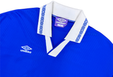  Vintage 90s Umbro Embroidered Game Jersey Blue 
