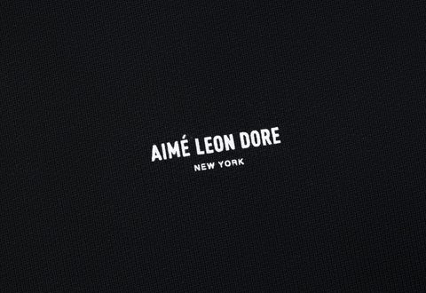 Aimé Leon Dore Micro Din Logo Crewneck Jet Black 