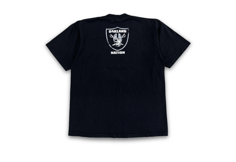  Vintage Pro Tag Oakland Raiders Nation NFL Black Tee 