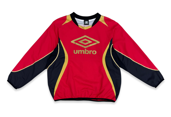  Umbro Nylon Pullover Big Logo Long Sleeve Red 