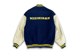  Vintage 90s Nike Team University of Michigan Varsity Jacket Navy 