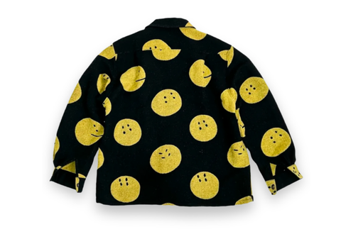  Kapital Cotton Wool Profile Rainbowy Pattern Board Shirt Black 