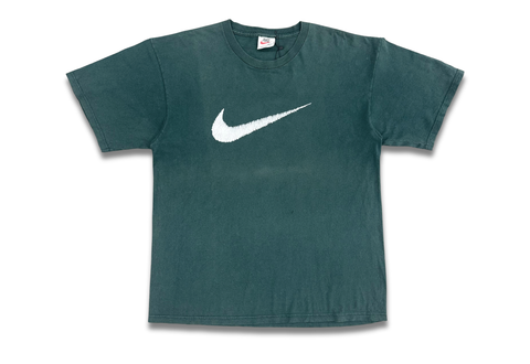  Vintage 90s Nike Big Center Swoosh Tee Green 
