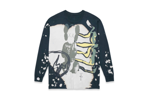  Travis Scott Cactus Jack x  Kaws For Fragment Long Sleeve Multi Grey 