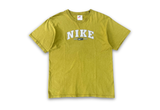  Vintage 90s Nike Authentic Logo Tee Dark Yellow 