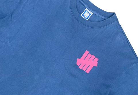  Undefeated Big Logo Back Print Tee Slate Blue 