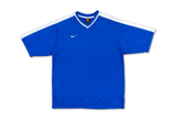  Vintage 00s Nike Team Small Swoosh V Neck Soccer Blue Jersey + Number 19 