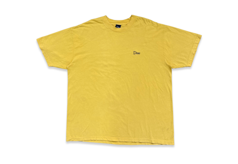  DIME Classic Small Embroidered Logo Yellow Tee 