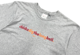  Vintage 90s Nike "chicks dig the long ball" Tee Grey 
