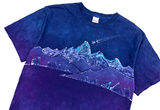  Fish and Moutian Tee Navy Purple 