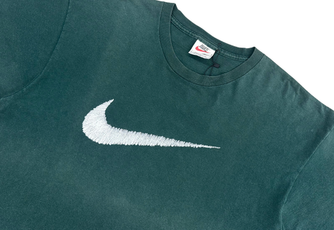  Vintage 90s Nike Big Center Swoosh Tee Green 