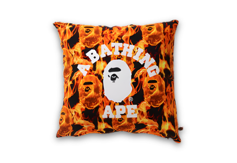  BAPE® Flame College Square Cushion Orange 