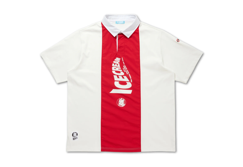  Icecream Switching Rugby Short Sleeve Shirt White 