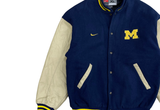  Vintage 90s Nike Team University of Michigan Varsity Jacket Navy 