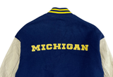  Vintage 90s Nike Team University of Michigan Varsity Jacket Navy 