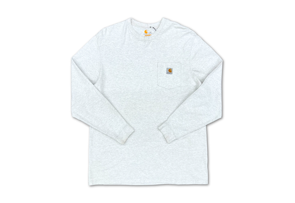  Carhartt Original Fit HeavyWeight Long Sleeve Pocket Ash Gray Tee 