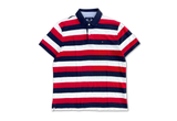  Tommy Hilfiger Striped Polo Shirt Navy White Red 