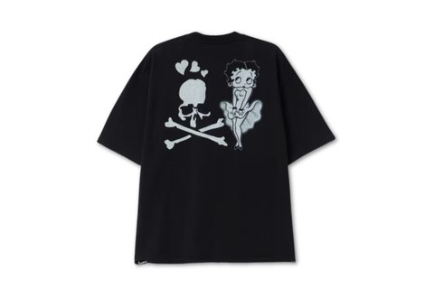  Mastermind World x Betty Boop Short Sleeve Damage Black Tee (Boxy Fit) 