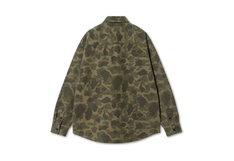  Carhartt WIP L/S Duck Shirt Camo Duck Green / Office Green 