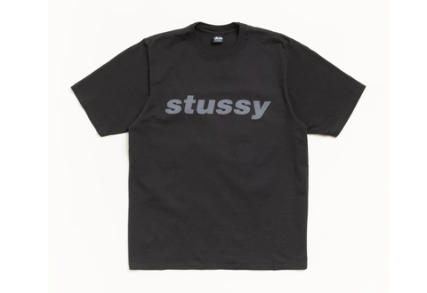  Stussy Shark Tee Pigment Dyed Faded Black 