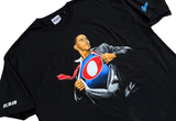  Hanes Heavyweight Alex Ross Art Brack Obama Superman Black Tee 