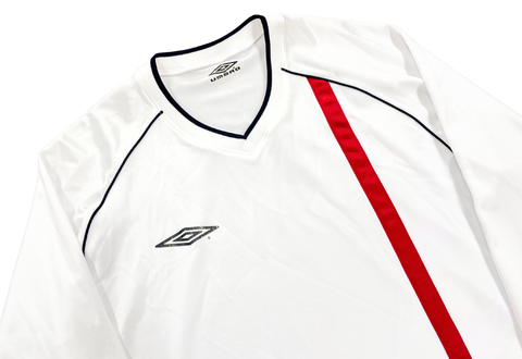  Vintage 90s Umbro England Template Football Soccer L/S Jersey 