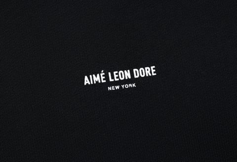 Aimé Leon Dore Micro Din Logo Hoodie Jet Black 