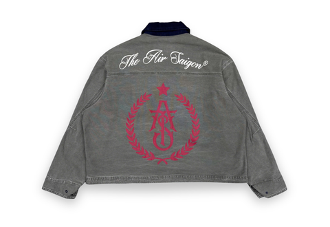  The Air Saigon® Merchandise - VICTORY Crest Detroit Jacket / Grey 