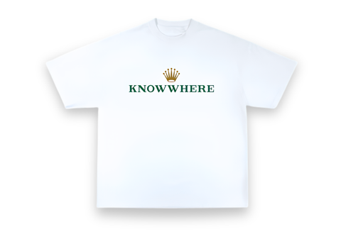  KNOWWHERESTUDIO ROLEX LOGO WHITE TEE 